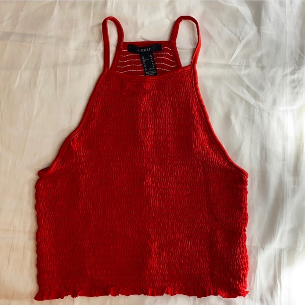 FOREVER 21 Ruched Top - Red